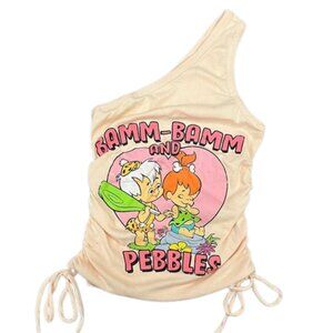 The‎ Flintstones NWT Bamm-Bamm and Pebbles One Shoulder Top XS